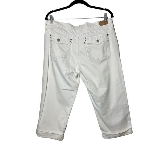 Levi's Womens Capri Pants 14 White Jeans Classic Minimalist - Picture 2 of 5